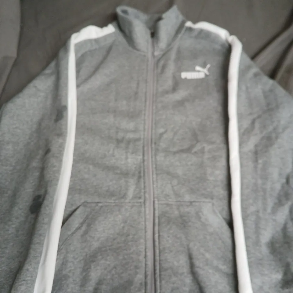 PUMA ZIP-UP TRACK JACKET – GREY, UK L