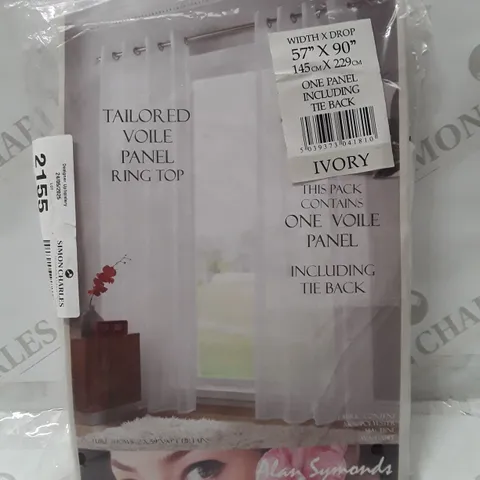 JAMIE EYELET SHEER VOILE CURTAIN PANEL