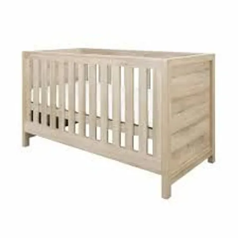 BOXED MODENA 3 IN 1 COT BED - OAK (2 BOXES)