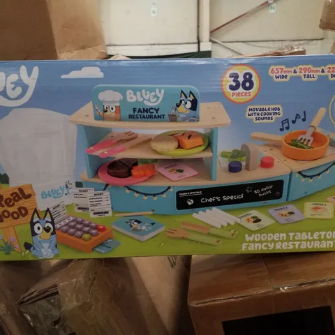 BOXED BLUEY WOODEN TABLETOP FANCY RESTAURANT 