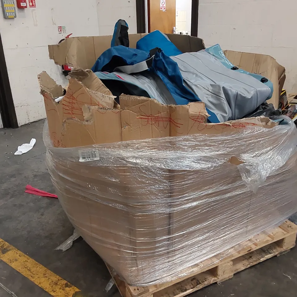 PALLET OF ASSORTED INFLATABLE KAYAKS AND PADDLE BOARDS, INCLUDING THE FOLLOWING BRANDS: SEVYLOR, HYDRO-FORCE 