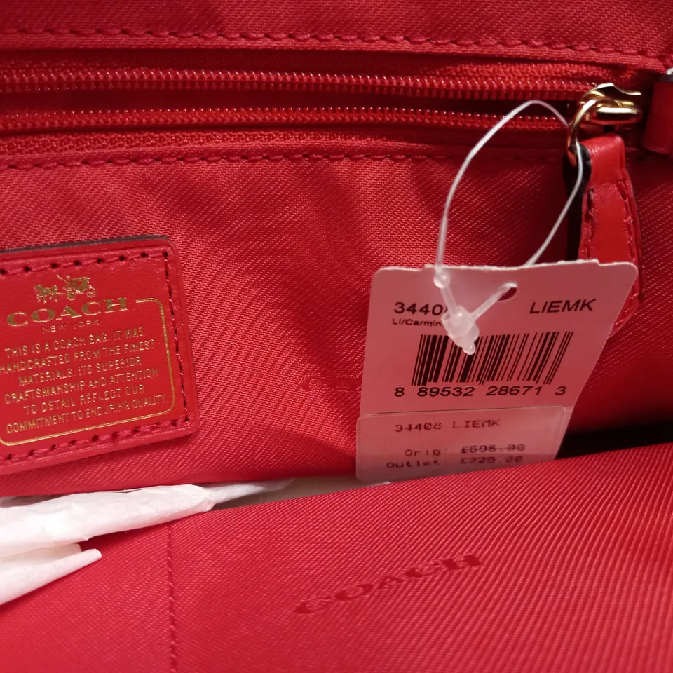 COACH RED LEATHER BAG 