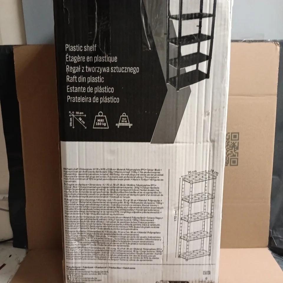 BOXED UNBRANDED PLASTIC SHELF IN BLACK
