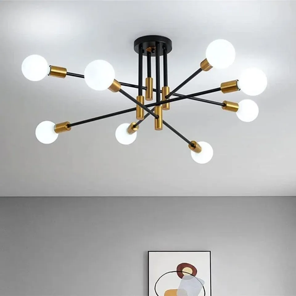 BOXED COBLITZ 8-LIGHT 81CM DIMMABLE SPUTNIK SPHERE SEMI FLUSH MOUNT