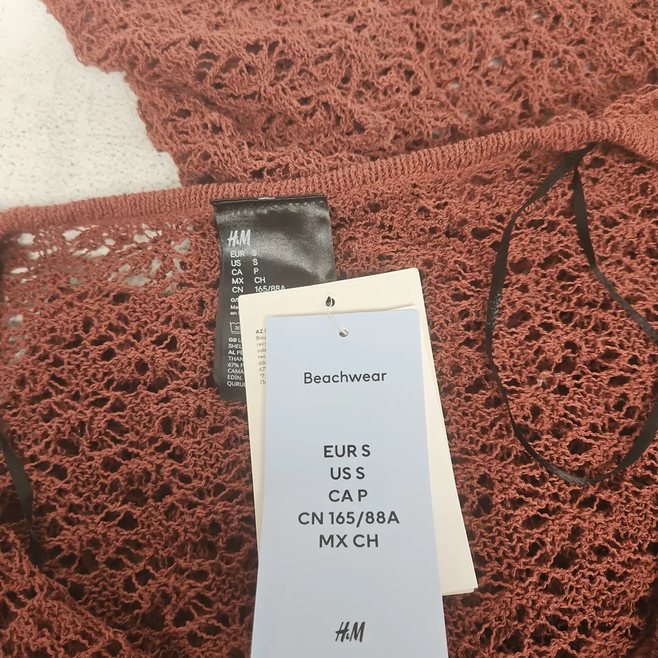 H&M BEACHWEAR CROCHET LACE DRESS – BURNT ORANGE, EU S / US S