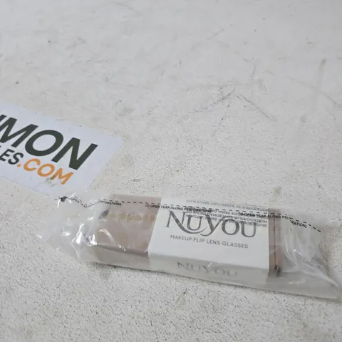 BOX OF APPROXIMATELY 20 ASSORTED ITEMS INCLUDING NUYOU MAKE UP FLIP LENS GLASSES AND TWO FOLD PILLOW PAD