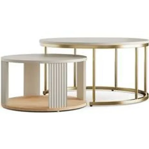 BOXED GEORGI NEST OF COFFEE TABLES - NATURAL (1 BOX)