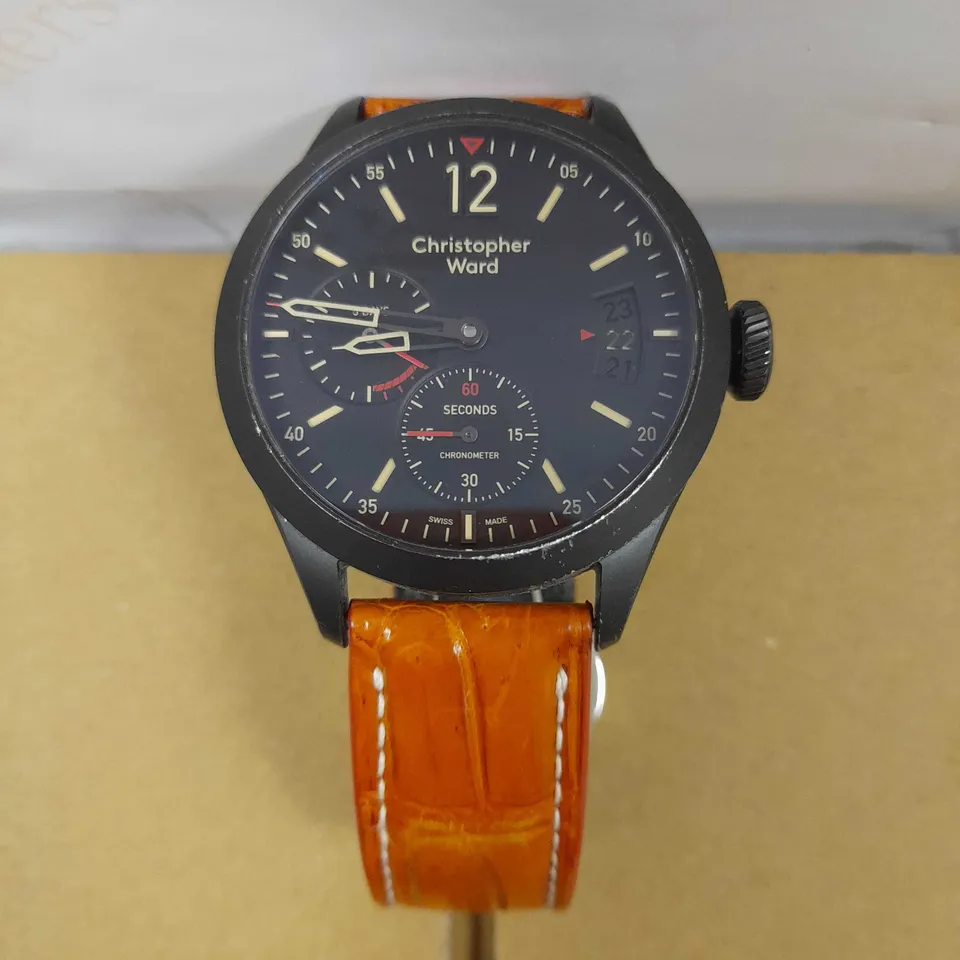 CHRISTOPHER WARD CHRONOGRAPH STRAP WATCH