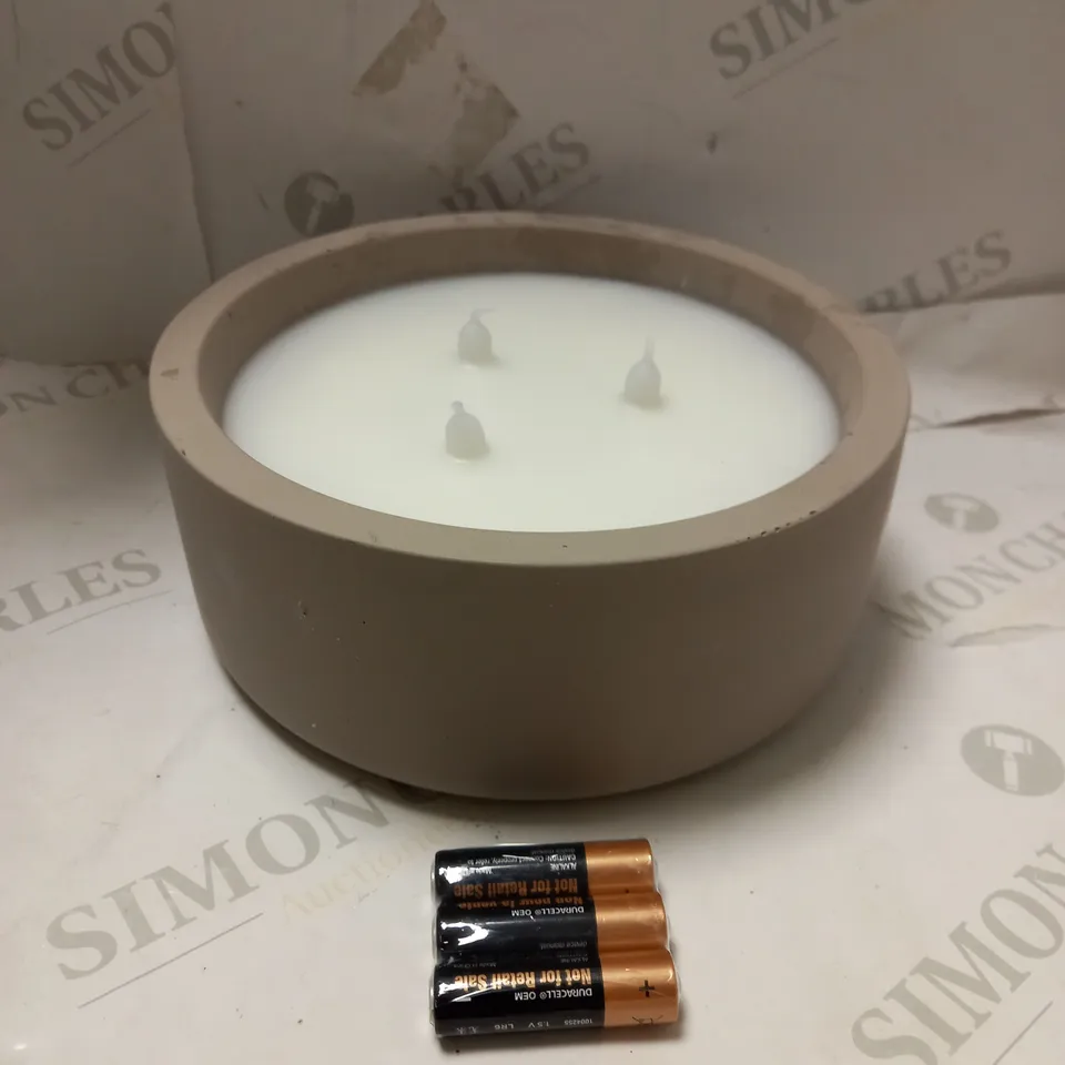 K BY KELLY HOPPEN LED LARGE FAUX CANDLE (TAUPE)