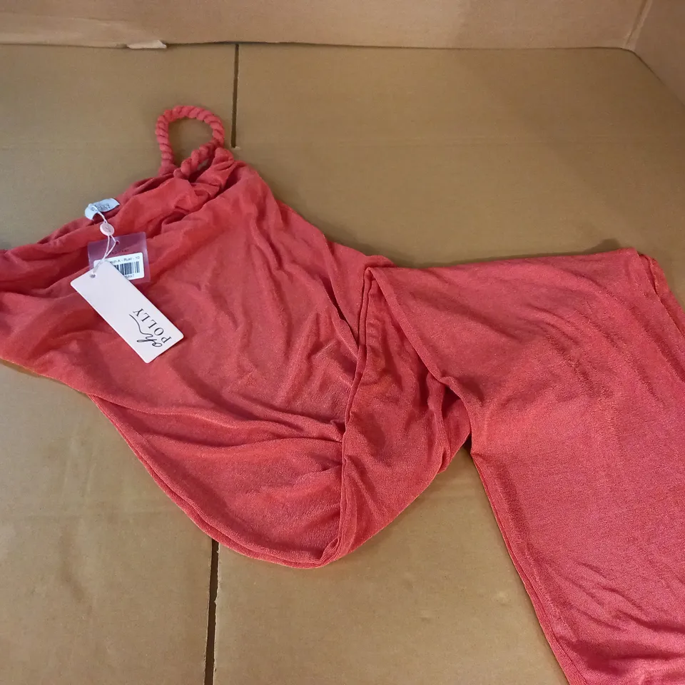 OH POLLY RUST ROPE DETAIL MAXI DRESS - UK 10