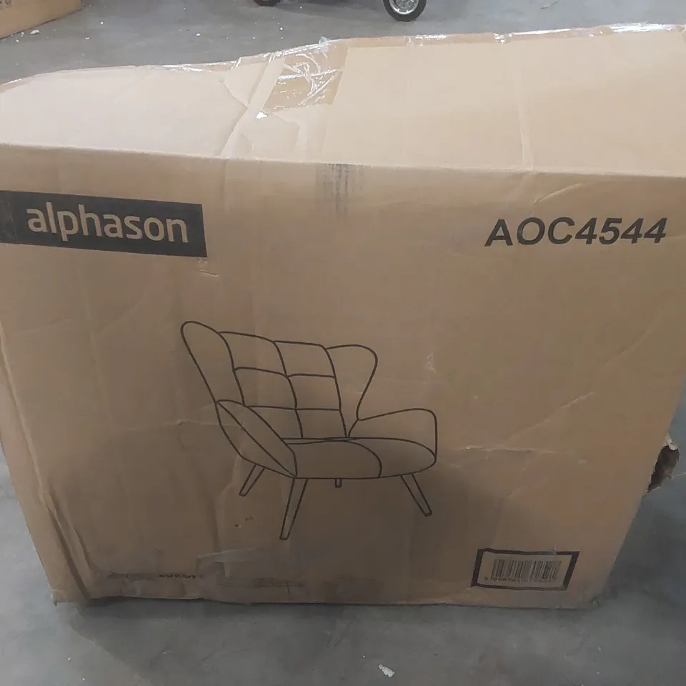 BOXED ALPHASON AOC4544 GREY FABRIC COCKTAIL CHAIR 