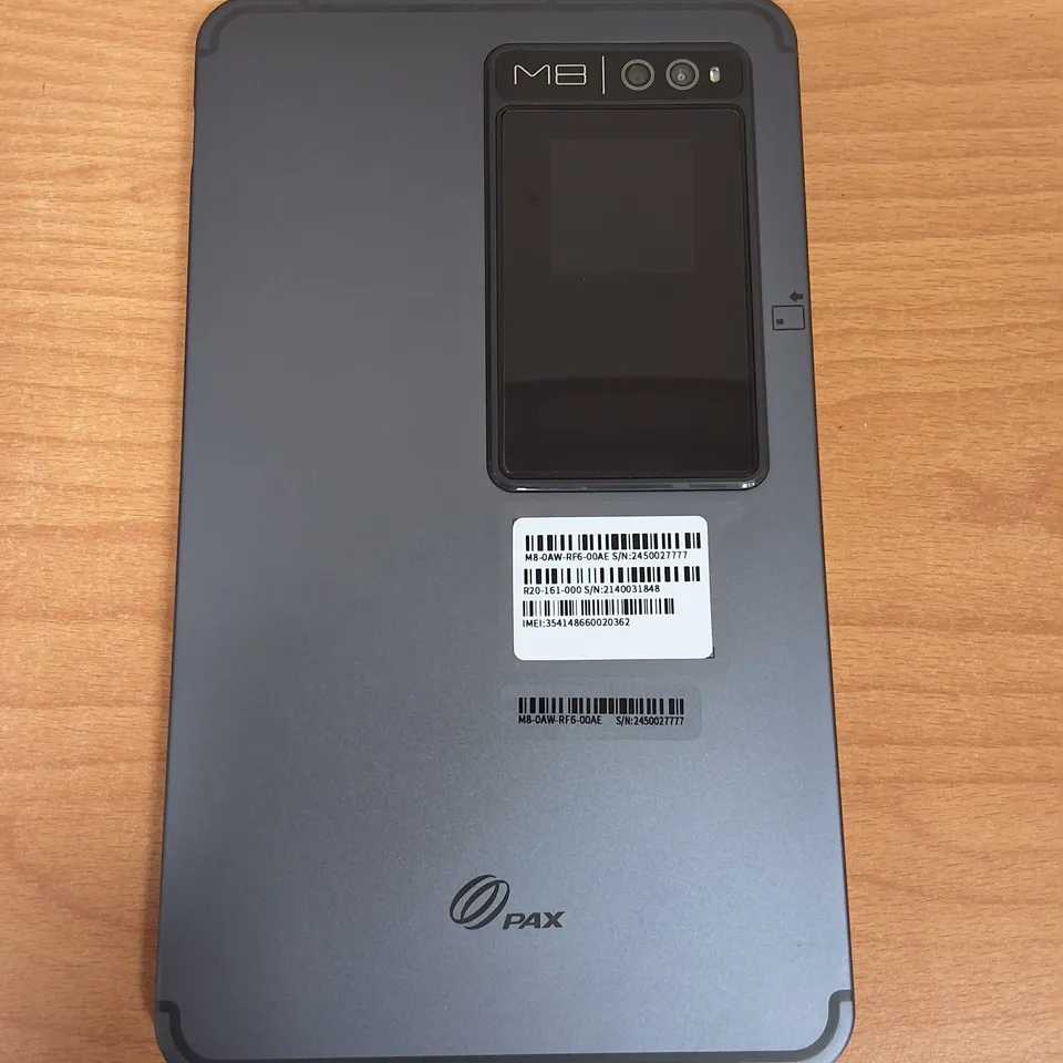 BOXED PAX SHIFT 4 M8 ANDROID PAYMENT TABLET IN BLACK