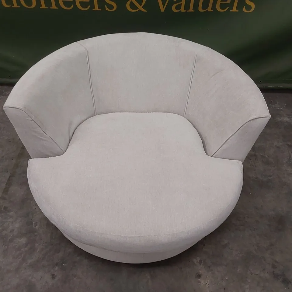 QUALITY DESIGNER ARABELLA FABRIC UPHOLSTERED SWIVEL CHAIR