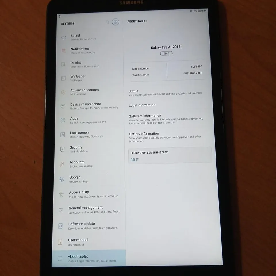 SAMSUNG GALAXY TAB A (2016) 9.7IN WI-FI TABLET SM-T580