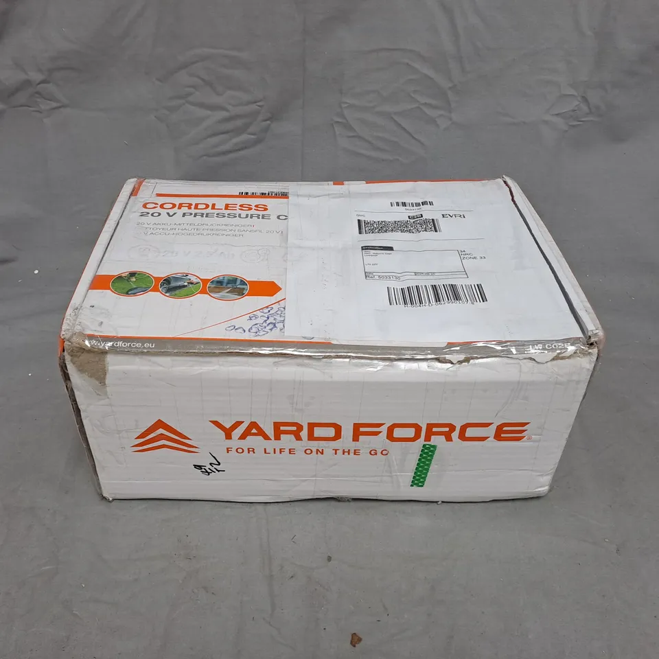 OUTLET YARD FORCE 20V CORDLESS PRESSURE WASHER