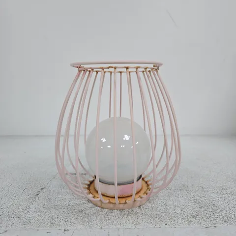 GARDEN STORIES SORBET COLLECTION 20CM SOLAR METAL LANTERN WITH GLOBE LIGHT