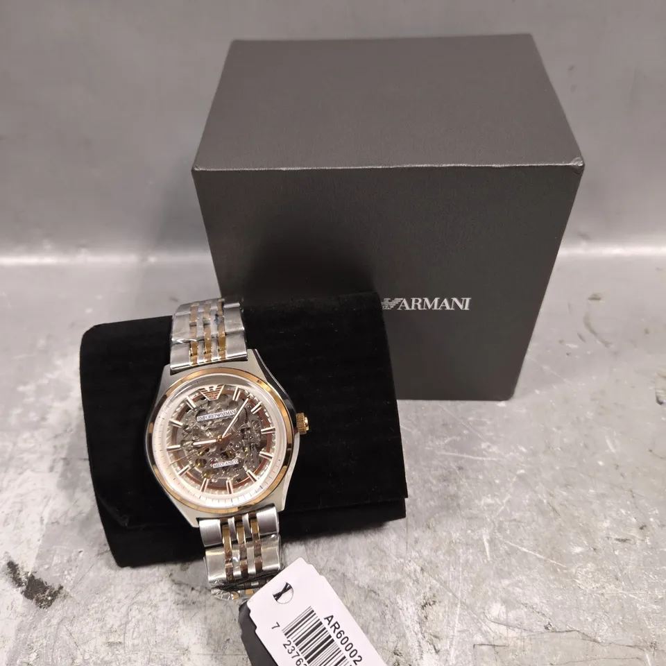 EMPORIO ARMANI SKELETON DIAL WATCH 