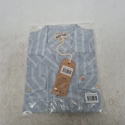 &SONS MELROSE SHIRT BLUE CHAMBRAY – MEN'S SHIRT, SIZE M