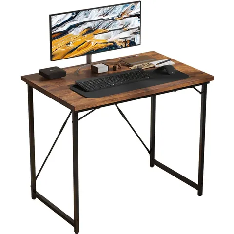 BOXED CARTEE COMPUTER DESK 80cm WRITING DESK - BROWN (1 BOX)