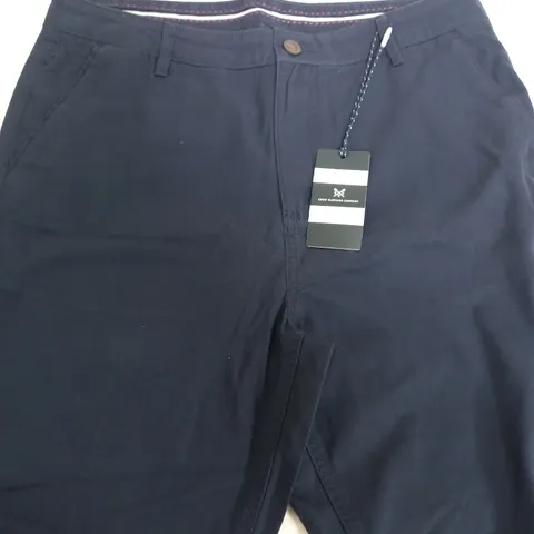 CREW CLOTHING COMPANY NAVY BERMUDA SHORTS - SIZE 34