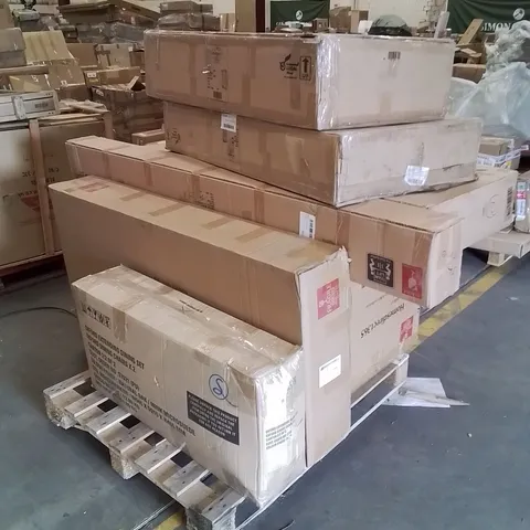 PALLET OF ASSORTED HOMES DIRECT 365 INCOMPLETE FURNITURE PARTS AND PIECES