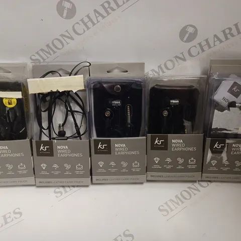 5 X BOXED KITSOUND NOVA WIRED EARPHONES
