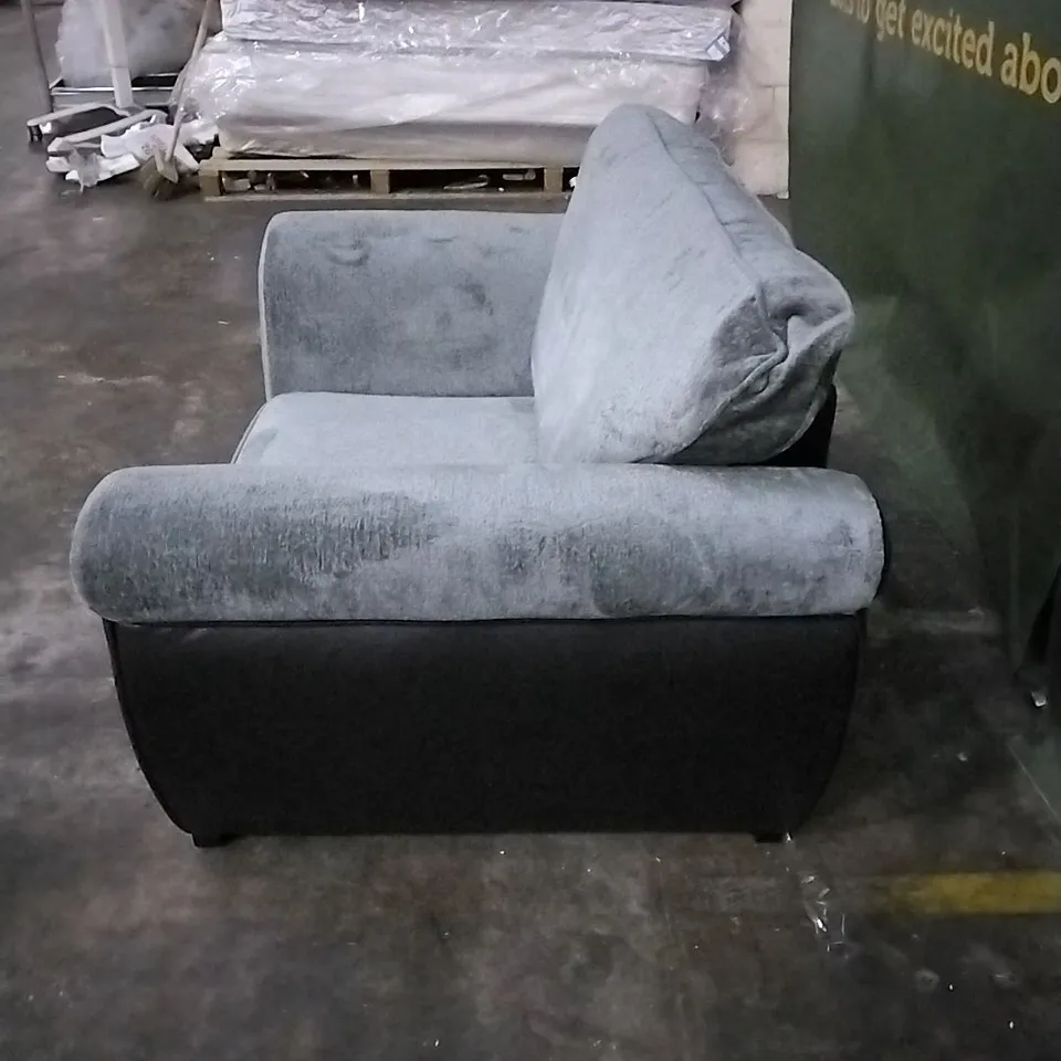 Quality designer fabric Upholstered Armchair grey 