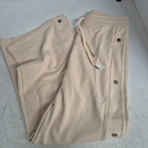 JORDAN WOMENS BEIGE LOOSE FIT MID RISE FULL LENGTH BUTTON JOGGERS – SIZE S (S)