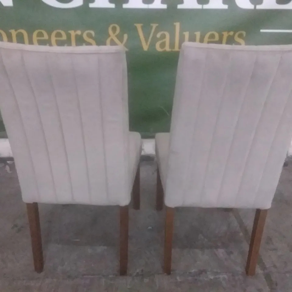 SET OF 2 NEW SALISBURY MINK VELVET DINING CHAIR (DARK BROWN LEG)