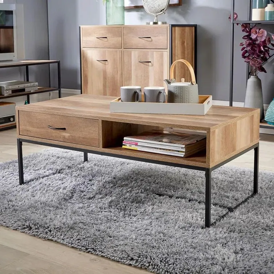 BOXED BOLINDALE SLED COFFEE TABLE WITH STORAGE 
