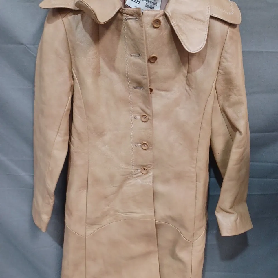 SUEDE & LEATHERCRAFT BROWN BUTTON THROUGH COAT - NOT SPECIFIED