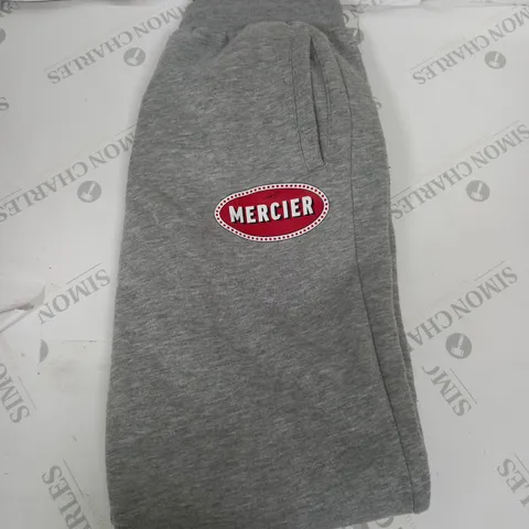 MERCIER LOGO GREY FLEECED TRACKSUIT BOTTOMS SIZE M