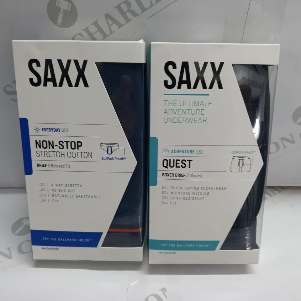 LOT OF 2 BOXED SETS OF SAXX UNDERWEAR - BOTH XL