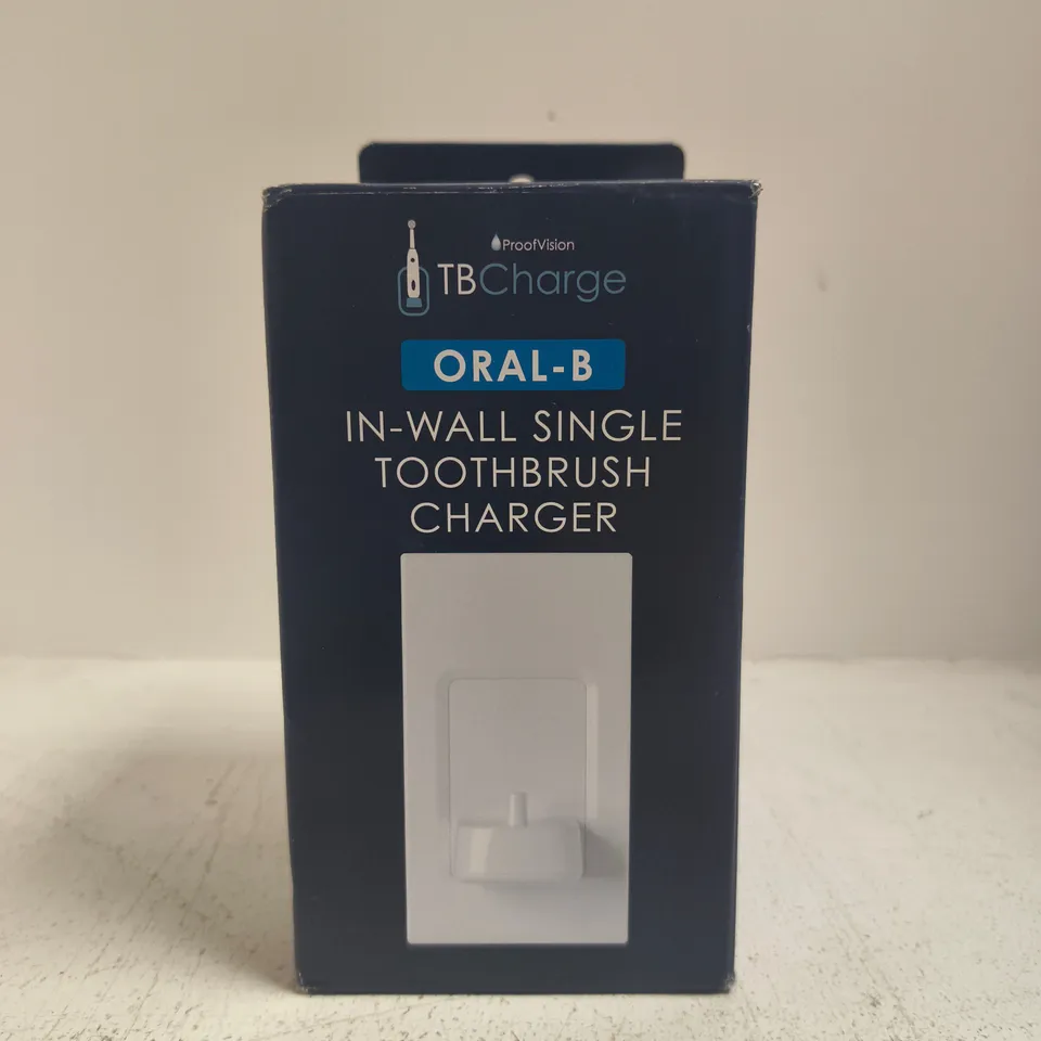 BOXED ORAL-B IN-WALL SINGLE TOOTHBRUSH CHARGER