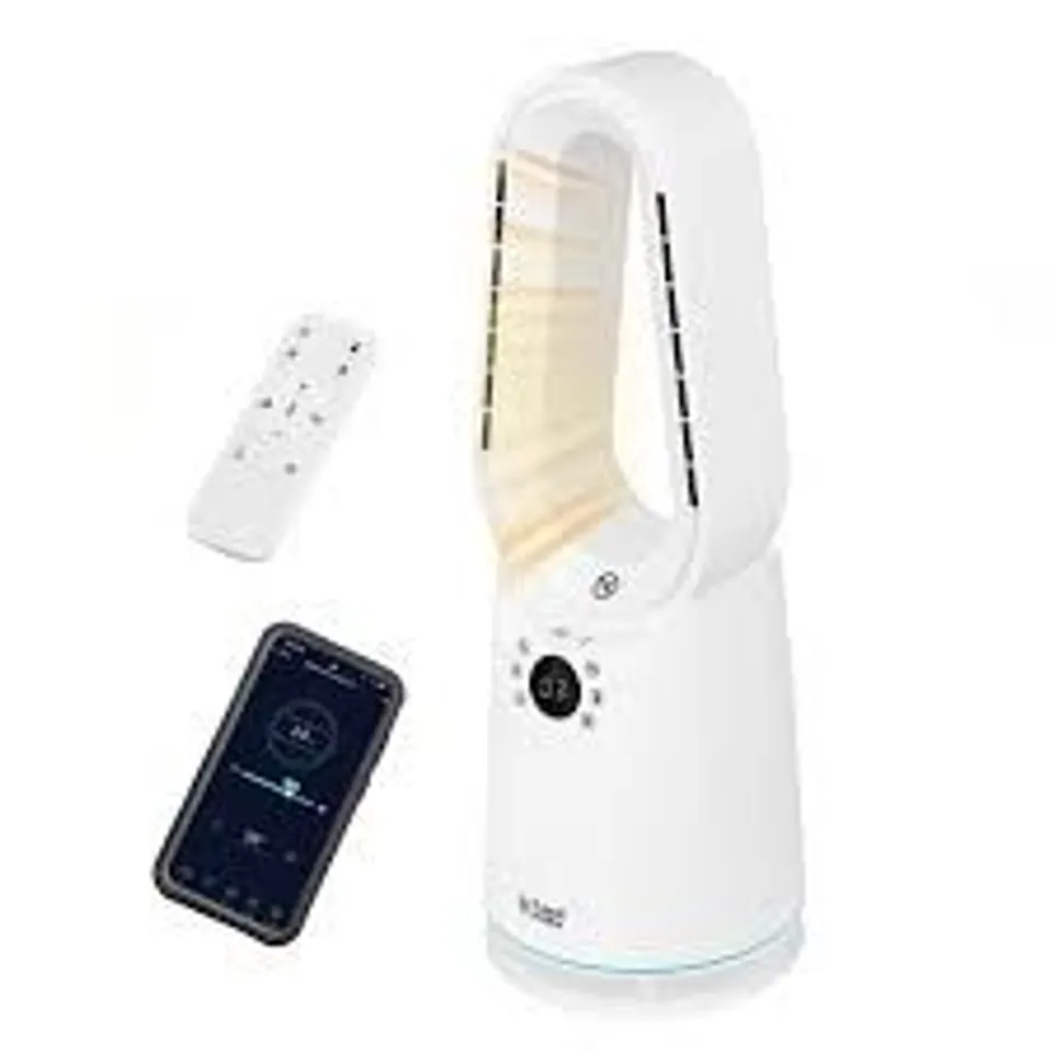 BOXED RUSSELL HOBBS SMART BLADELESS ELECTRIC HEATER & COOLING FAN WHITE
