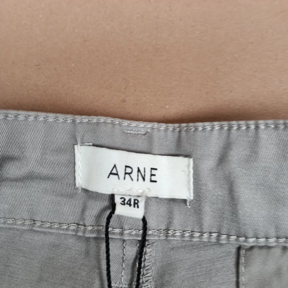 ARNE TAILORED CHINO SHORTS IN STONE – SIZE 34R