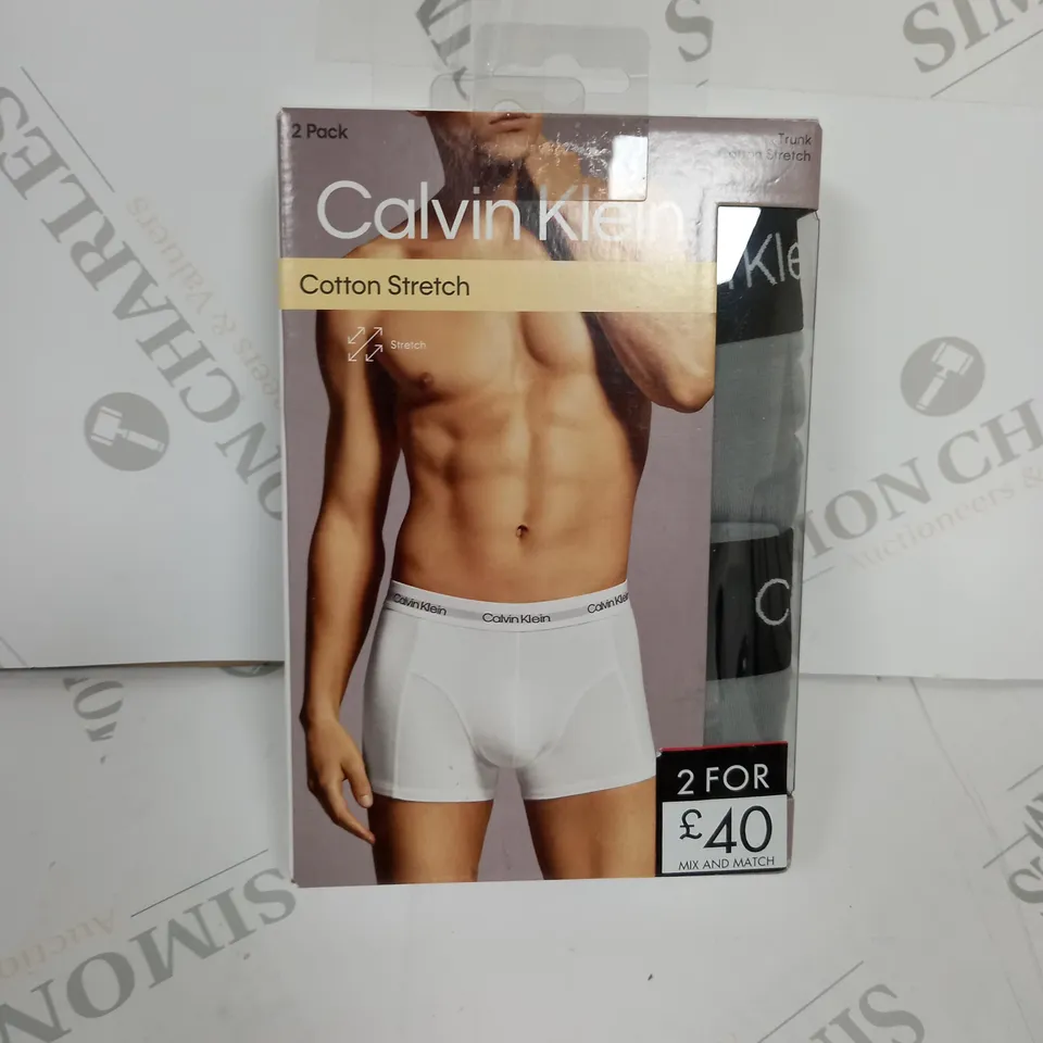 CALVIN KLEIN PACK OF 2 TRUNKS SIZE M