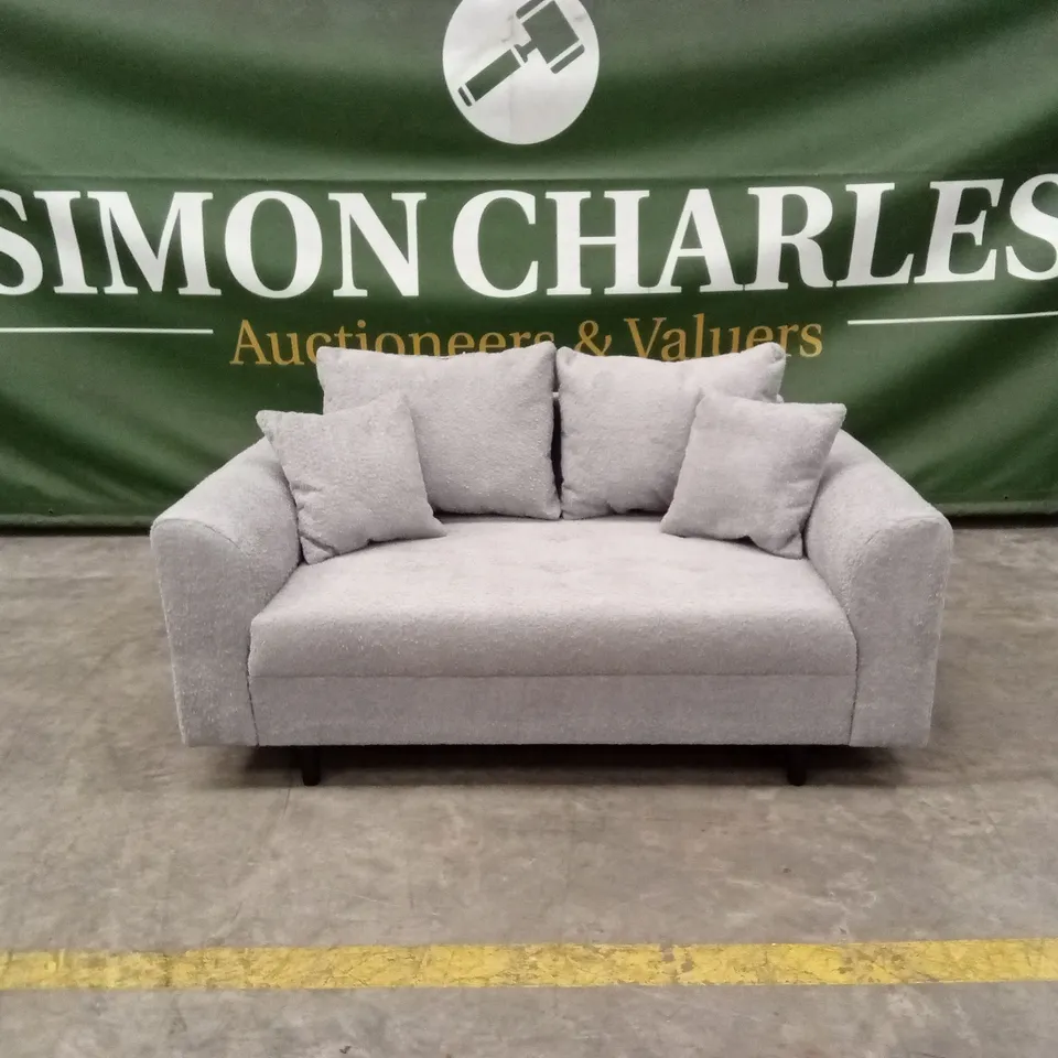 RUNE 2 SEATER FABRIC SOFA - GREY RRP £549