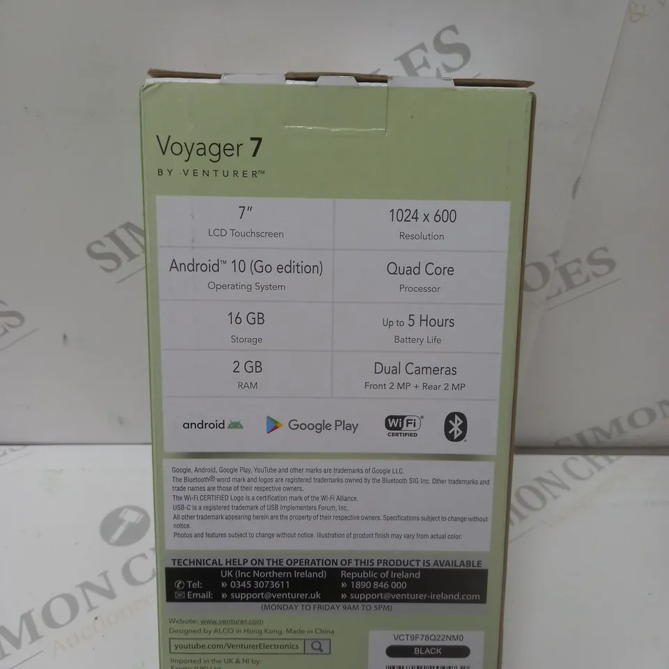 BRAND NEW BOXED VENTURER VOYAGER 7 TABLET - BLACK 