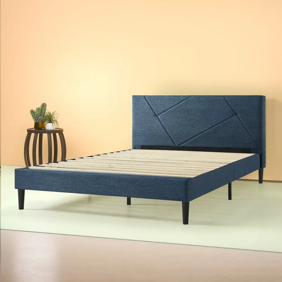 BOXED ZINUS JUDY UPHOLSTERED PLATFORM BED -DOUBLE