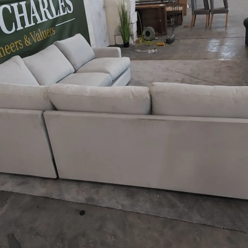 THE FYFIELD 8-SEATER CORNER SOFA BED UPHOLSTERED IN WHISPER FABRIC