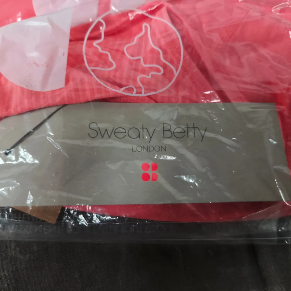 SWEATY BETTY BREATHE EASY MESH RUN TANK TOP – MELON PINK, SIZE M
