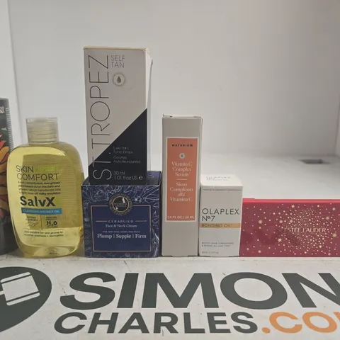 APPROXIMATELY 15 ASSORTED HEALTH & BEAUTY PRODUCTS TO INCLUDE OLAPLEX , ESTEE LAUDER AND SALVX