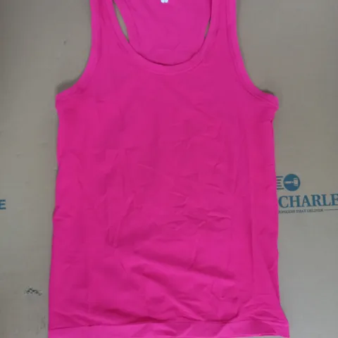 SWEATY BETTY ATHLETE SEAMLESS WORKOUT TANK TOP IN PUNK PINK SIZE M