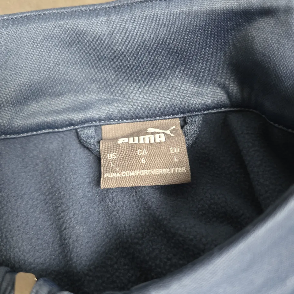 PUMA MANCHESTER CITY FC TRAINING JACKET – BLUE, SIZE L (MEN'S)