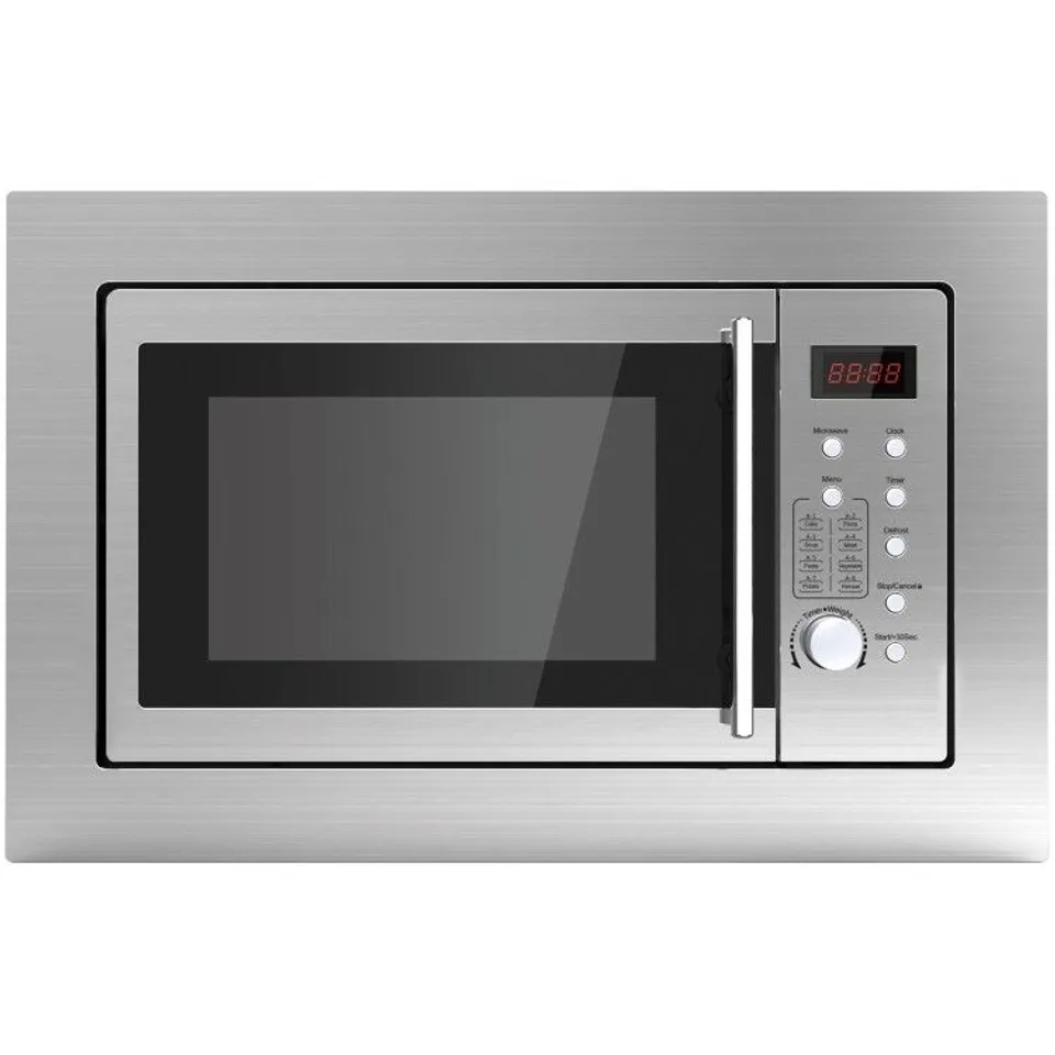 BOXED DE SANTII BUILT-IN MICROWAVE WITH GRILL - STAINLESS STEEL