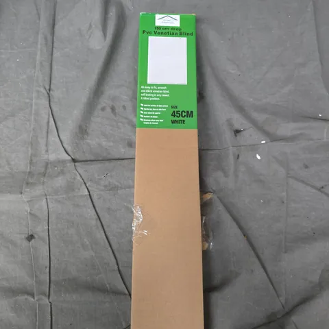 PVC VENETIAN BLIND – WHITE, 150CM DROP X 45CM WIDE – BOXED