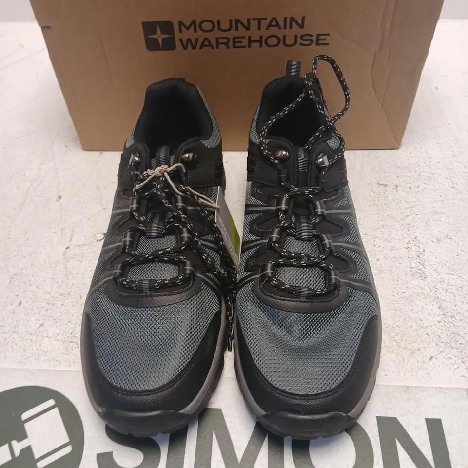 MOUNTAIN WAREHOUSE LOMOND OUTDOOR WALKING SHOES – BLACK, UK 10