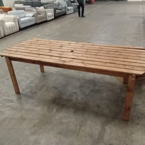 DESIGNER LARGE WOODEN PATIO DINING TABLE