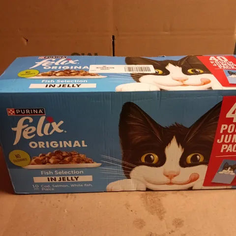 PURINA FELIX ORIGINAL CAT FOOD – FISH SELECTION IN JELLY, 40 POUCH PACK